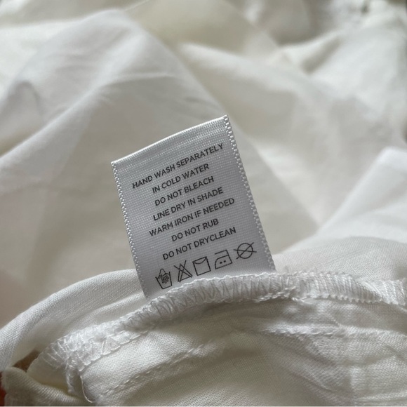 Roberta Roller Rabbit White Cotton Embroidered Crewneck Peasant Dress Size S - Picture 10 of 11